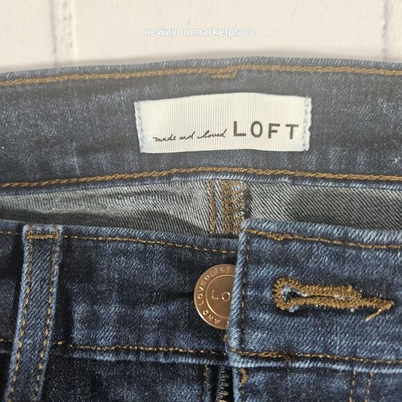 LOFT Made and Loved Skinny Jeans Women's 27/4 Dark blue Mid Rise Dark Wash - Picture 6 of 11